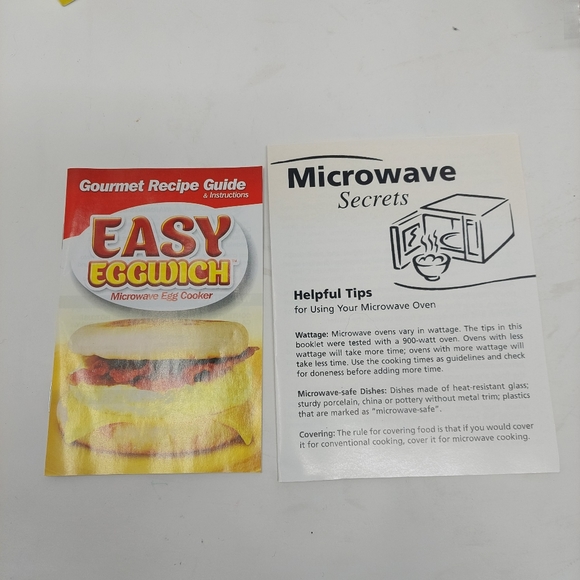 Easy Eggwich Microwave Egg Cooker Breakfast Sandwich Muffin Set Of 2 Non Stick - Picture 9 of 11